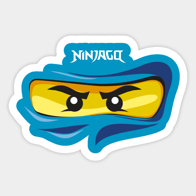 Ninjago Eyes BLUE Ninja JAY Fanmade FanArt T-Shirt Sticker by kaitokid